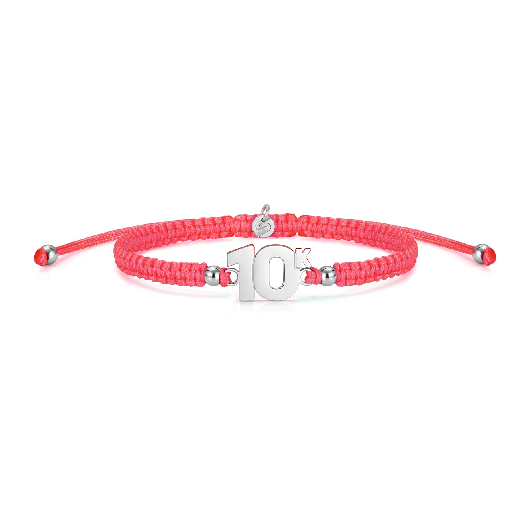 10K Neon Pink Braided Bracciale