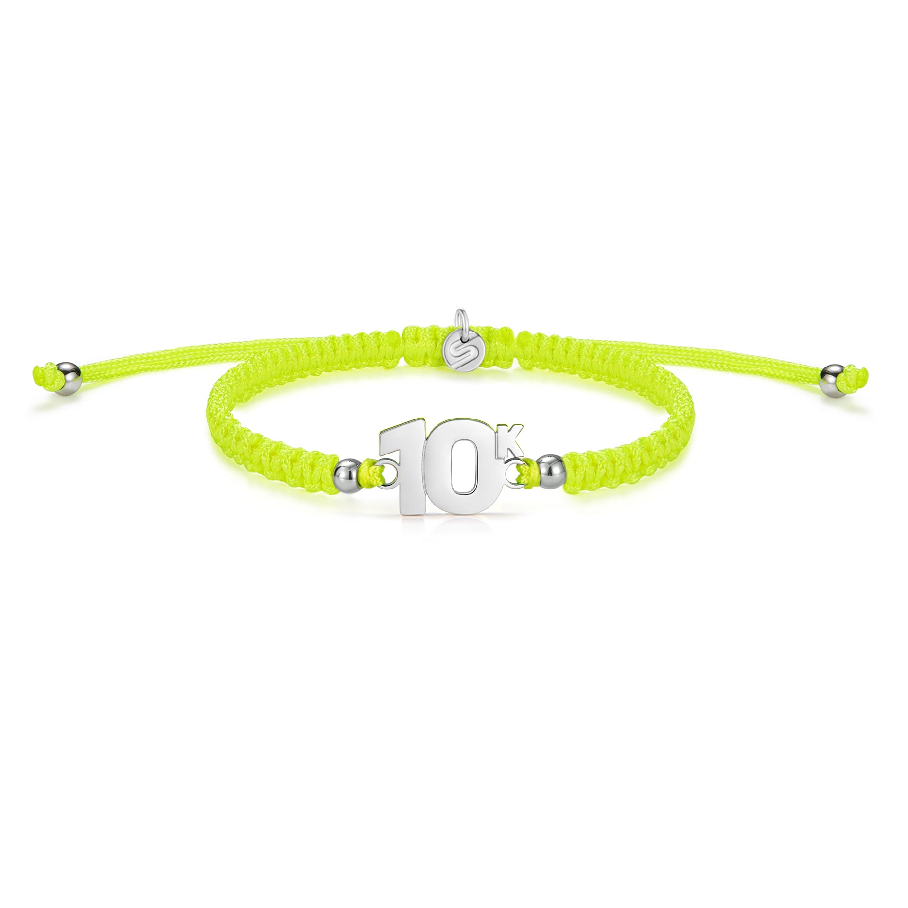10K Neon Yellow Braided Bracelet