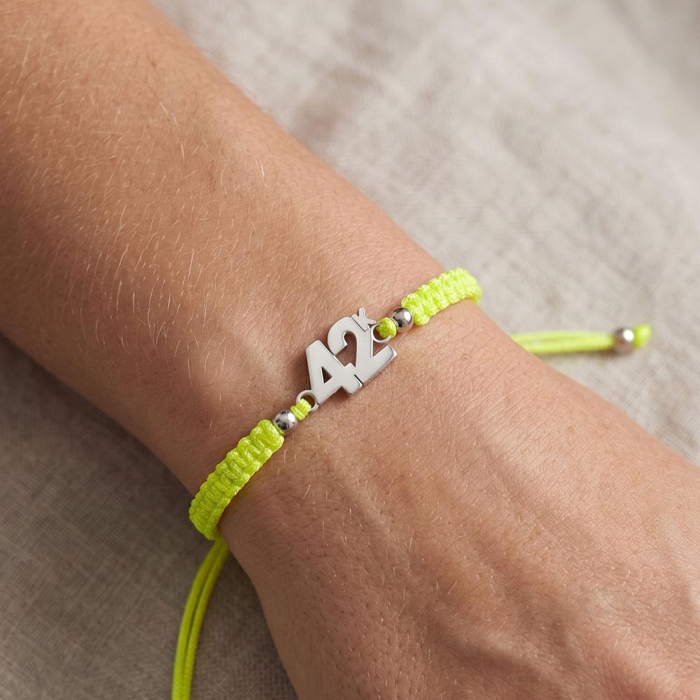 42K Neon Yellow Braided Bracelet