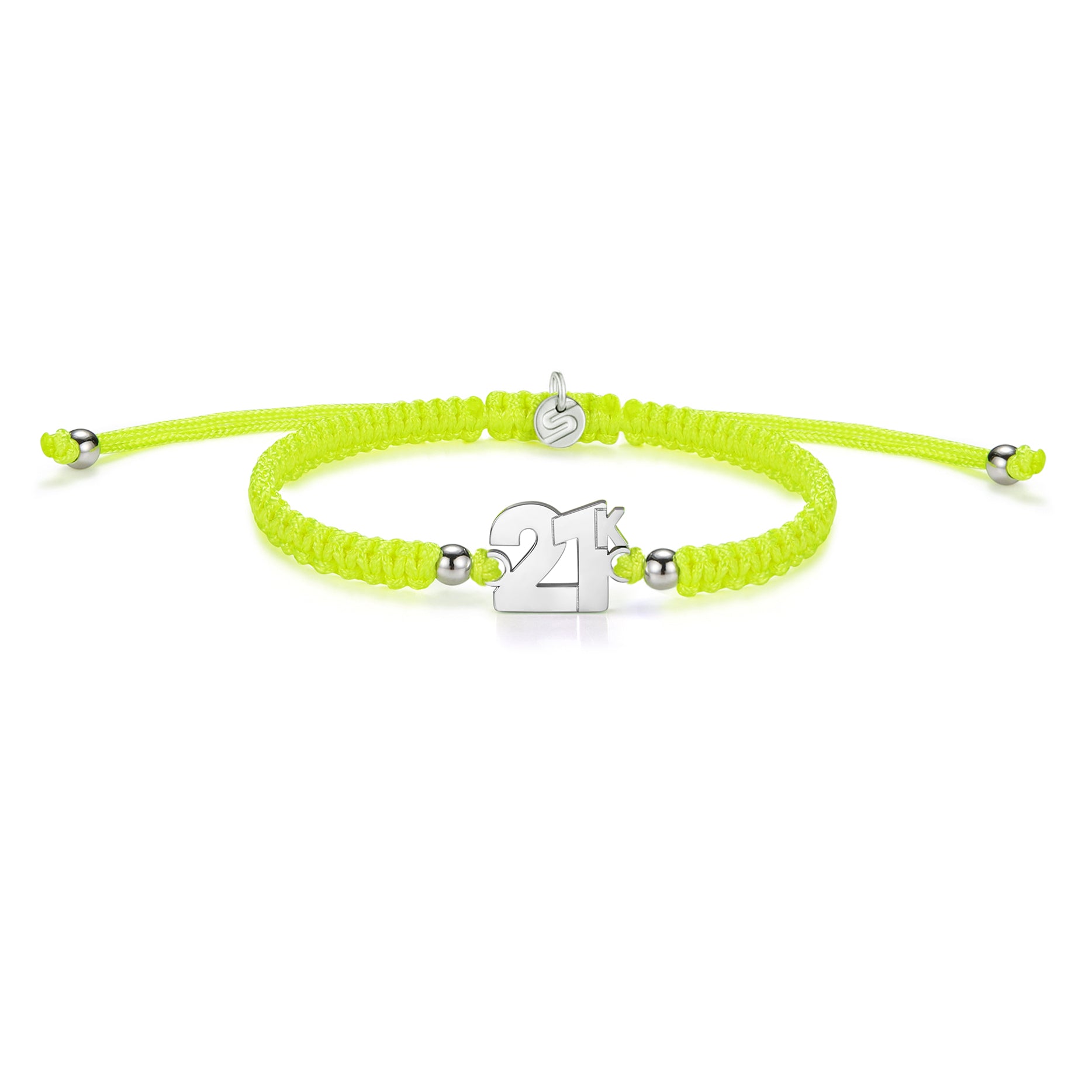 21K Neon Yellow Braided Bracelet
