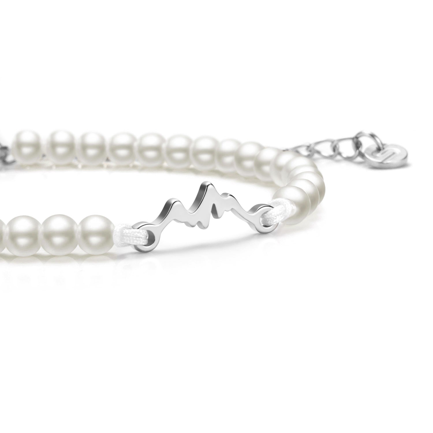 Perlen Silber Bergkette Armband