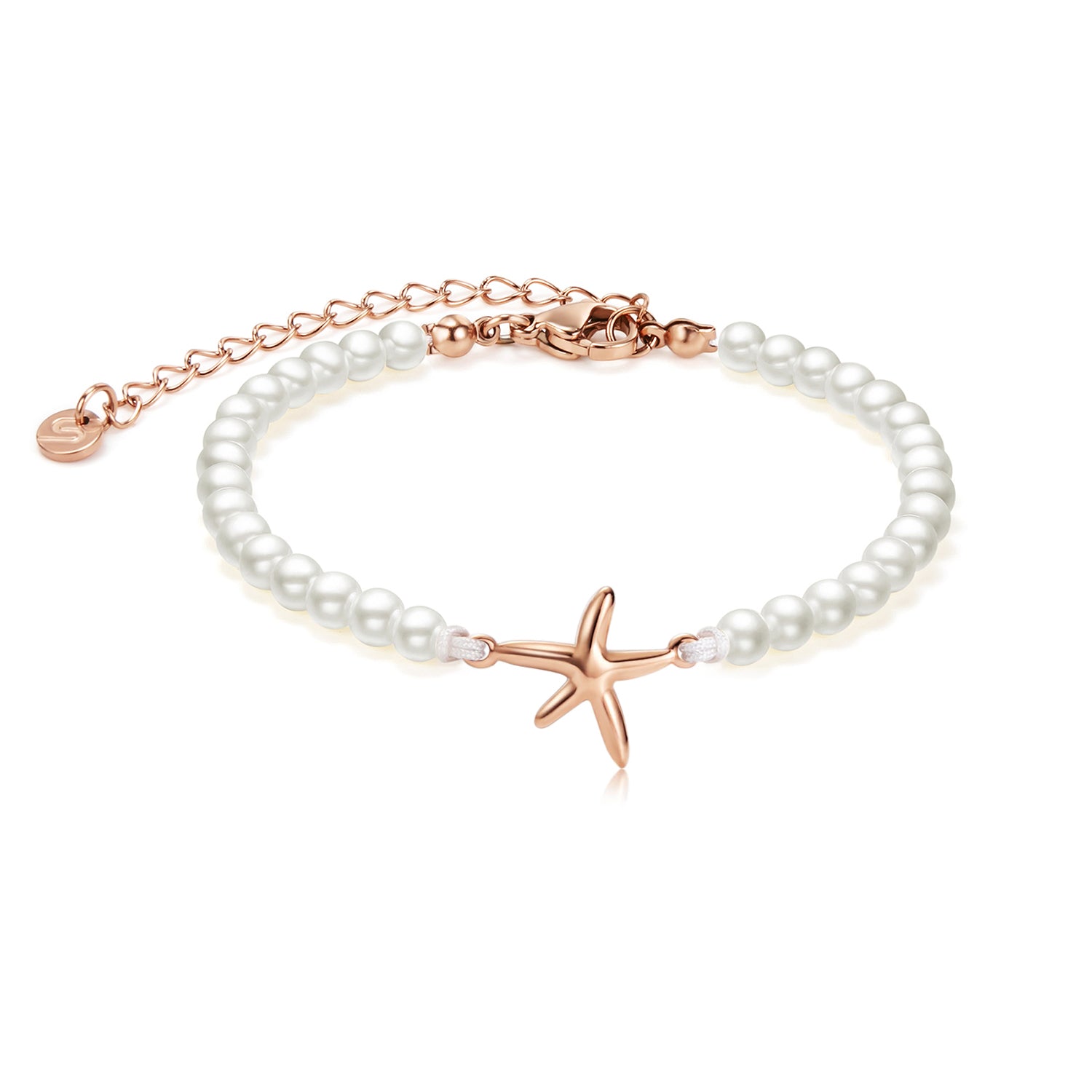 Pearl Rose Seastar Chain Bracelet