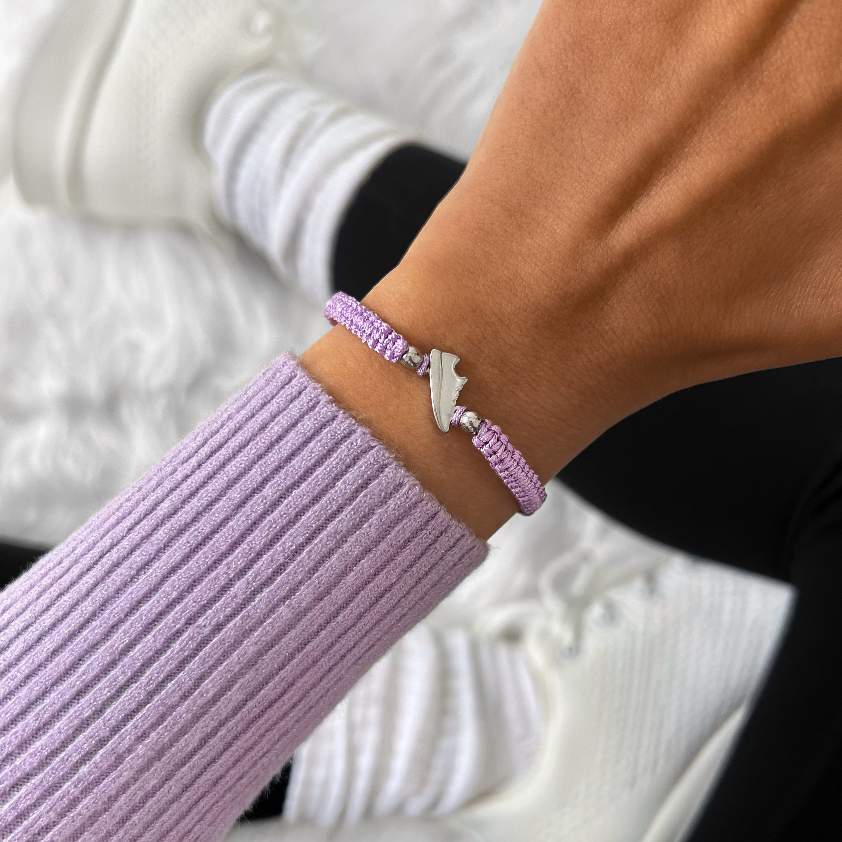 Silver Runner Lila Braided Bracelet