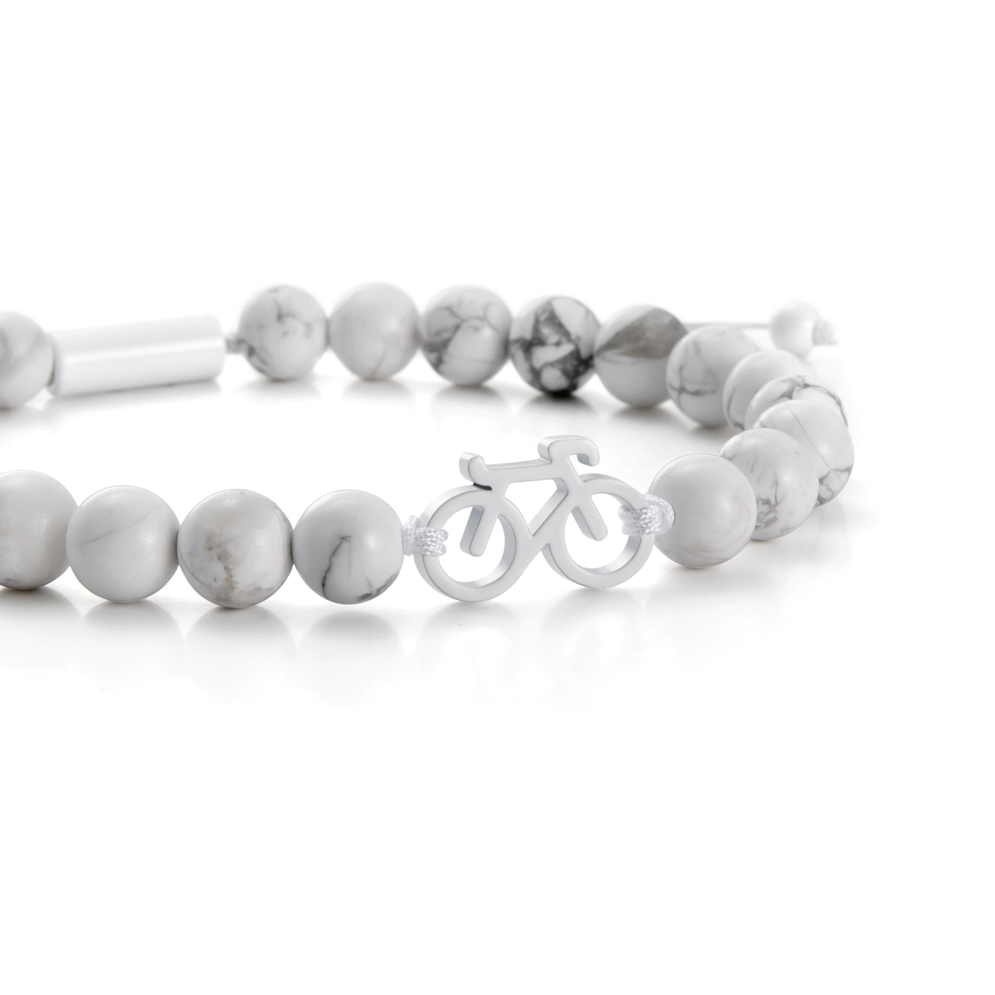Pulsera de cuentas para bicicleta de mármol