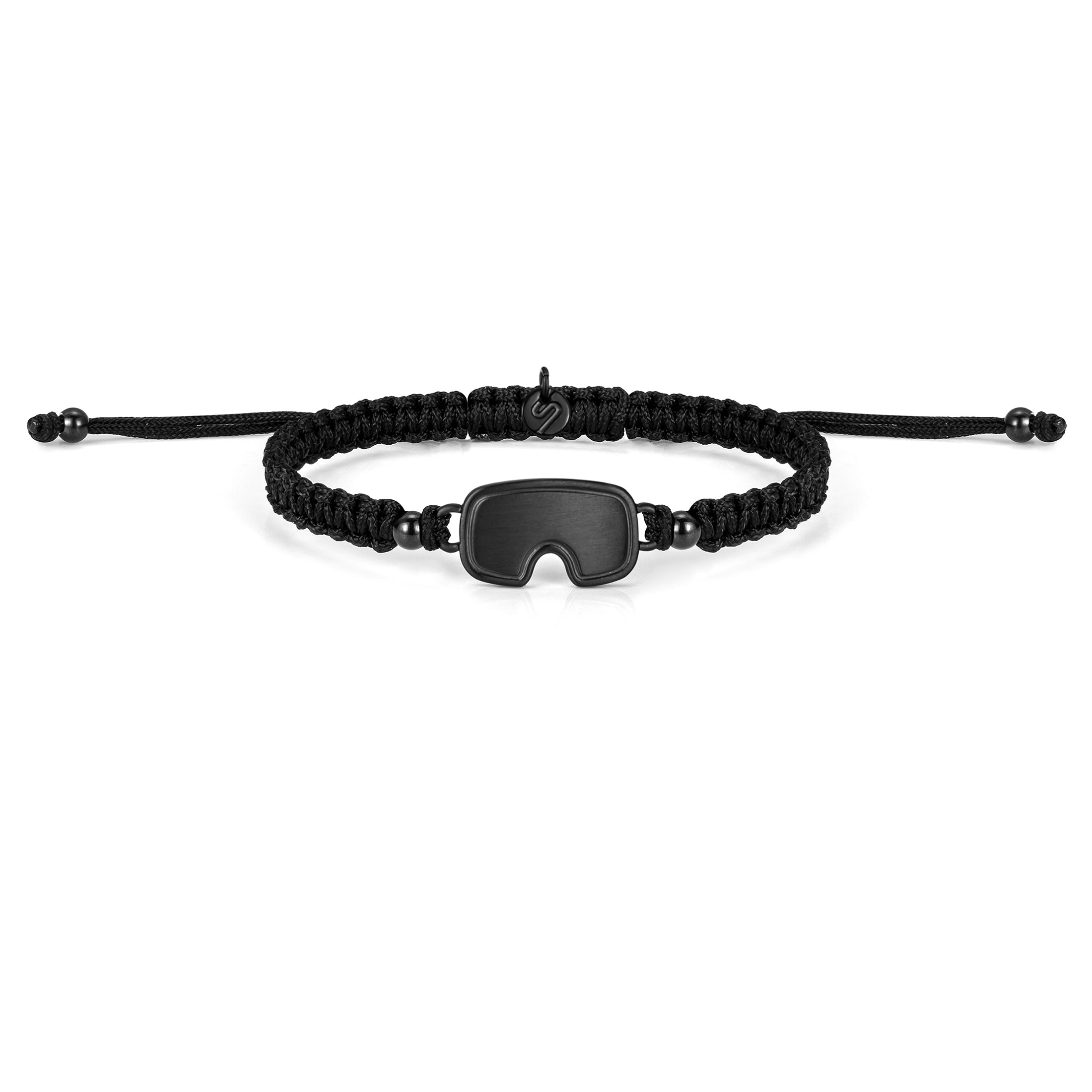 Schwarzes Eis Schnee Geflochtenes Armband