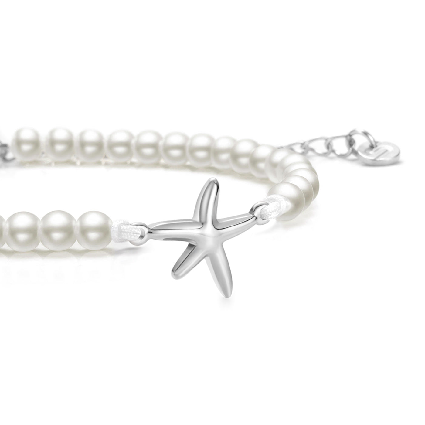 Pearl Silver Seastar Chain Bracelet