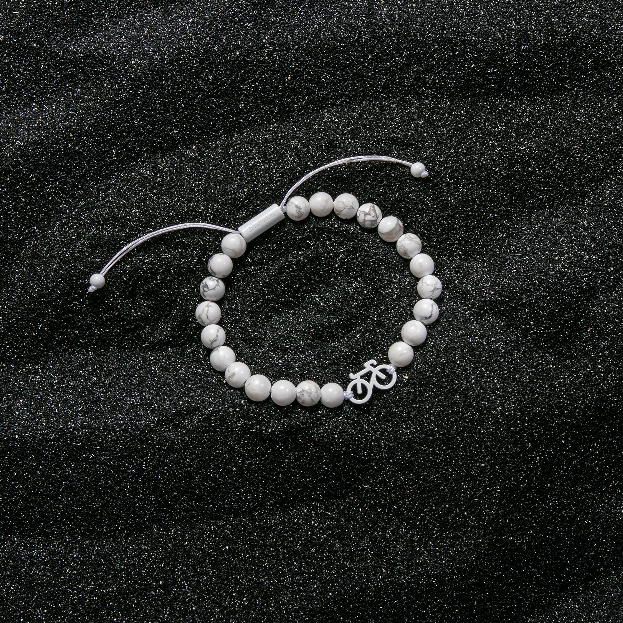 Pulsera de cuentas para bicicleta de mármol