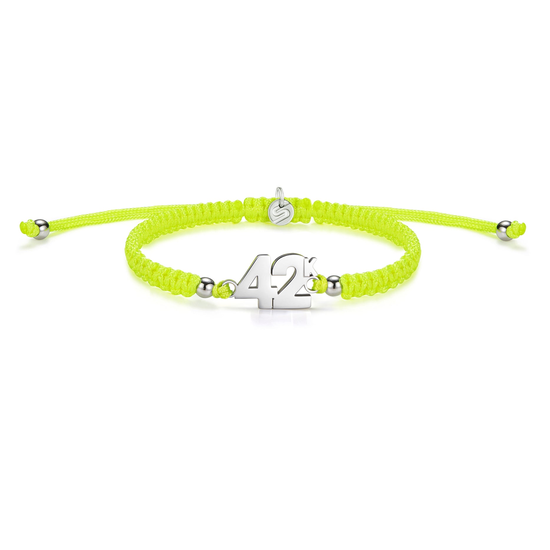 42K Neon Yellow Braided Bracelet