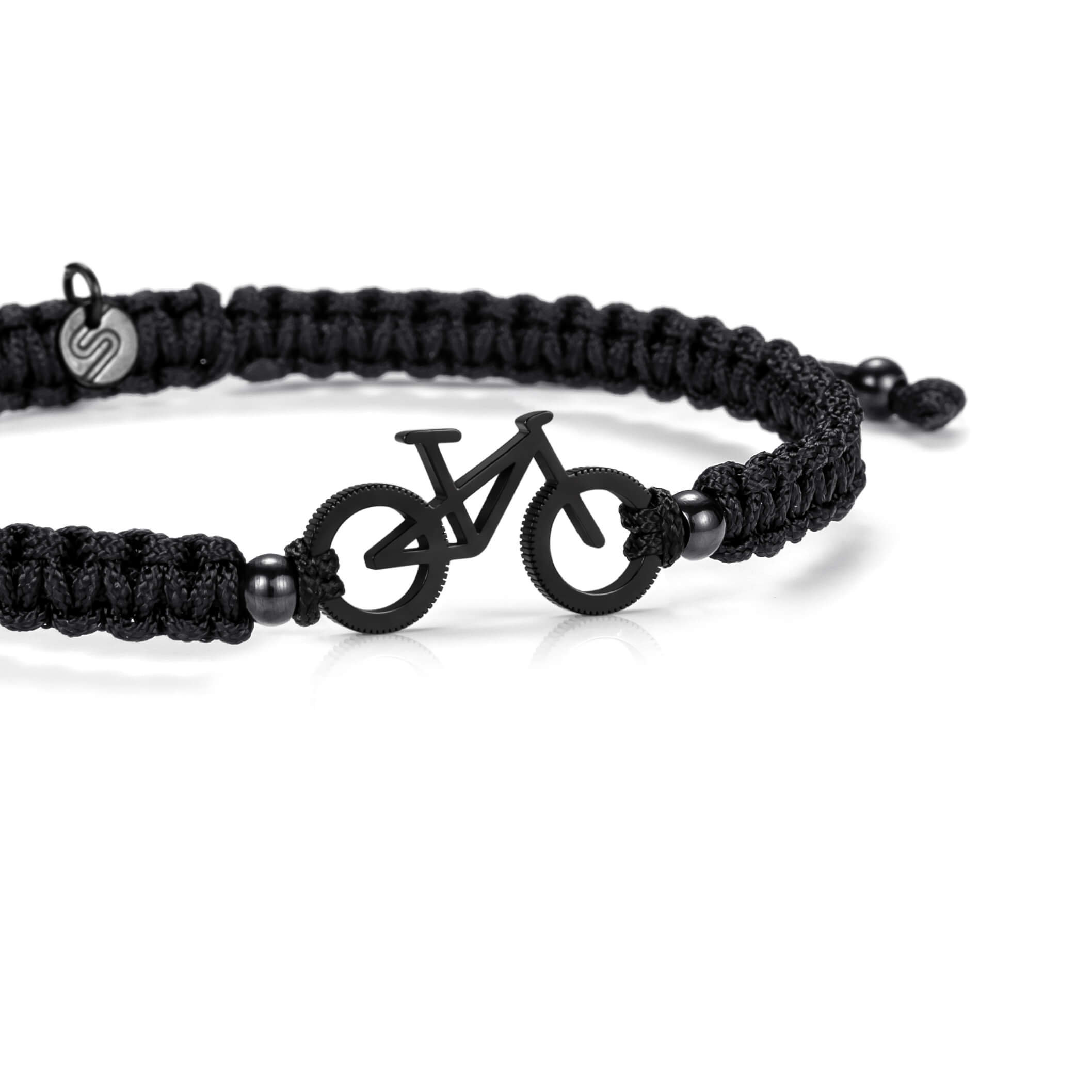 All Black MTB Bike Braided Bracelet