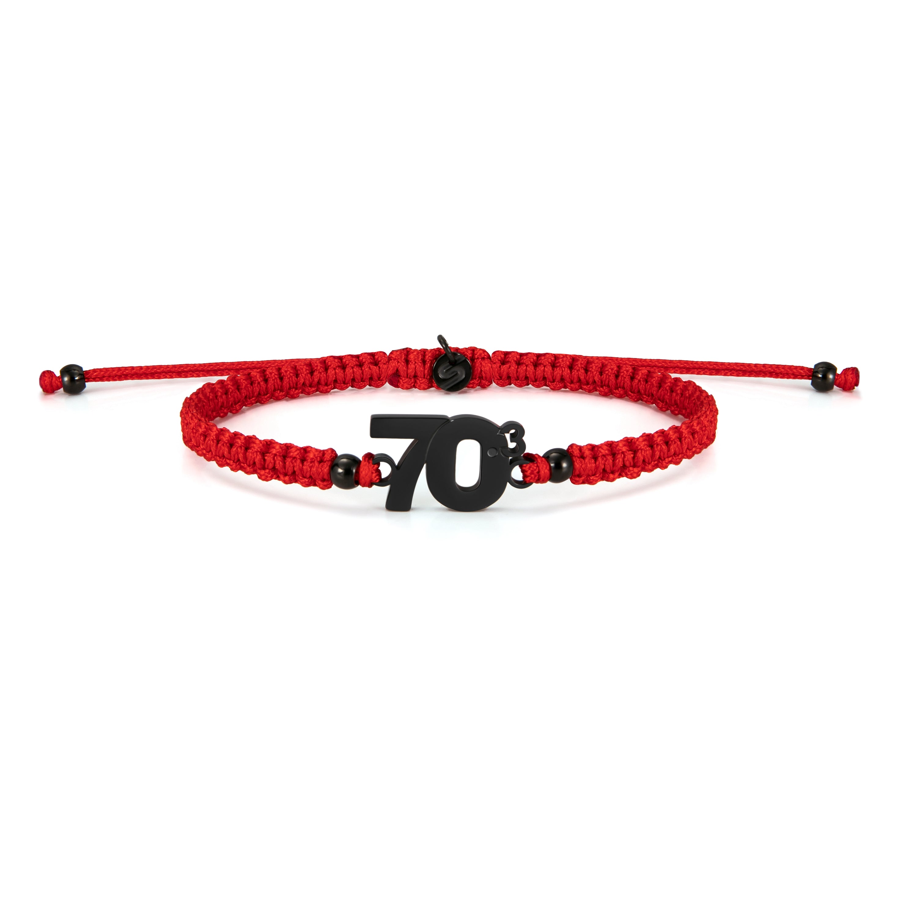70.3 Black Red Braided Bracelet
