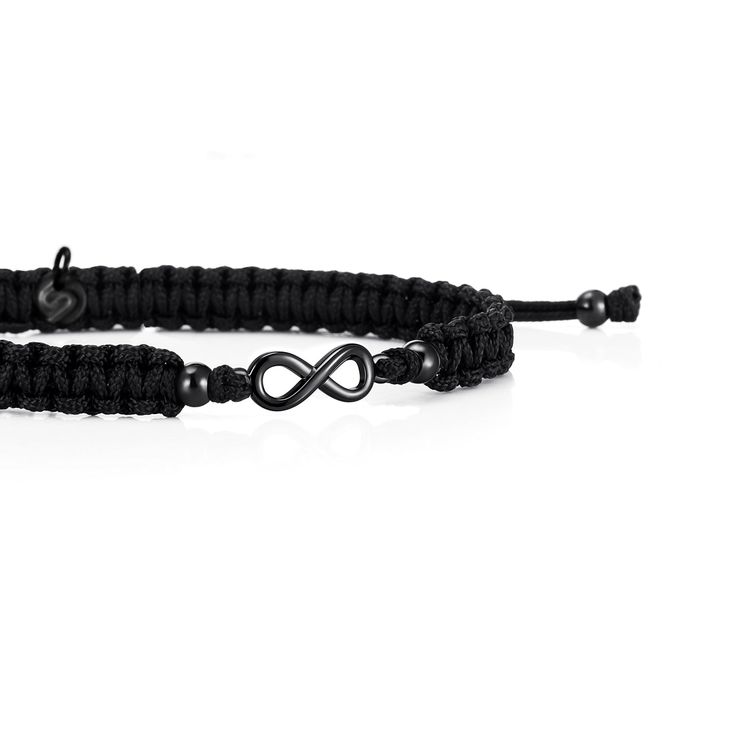 Rose Infinity Grey Braided Armband