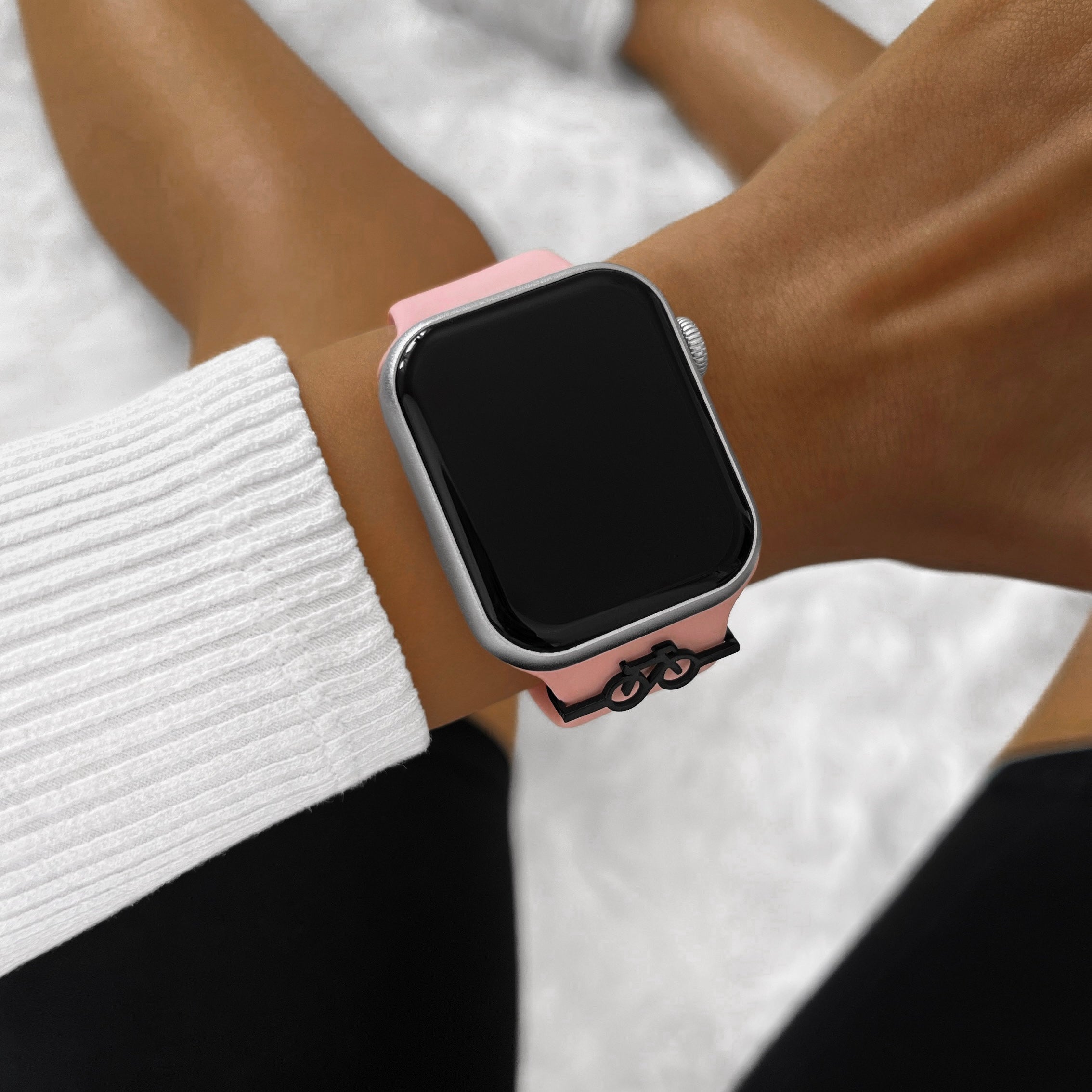 Charm de bicicleta negra + banda