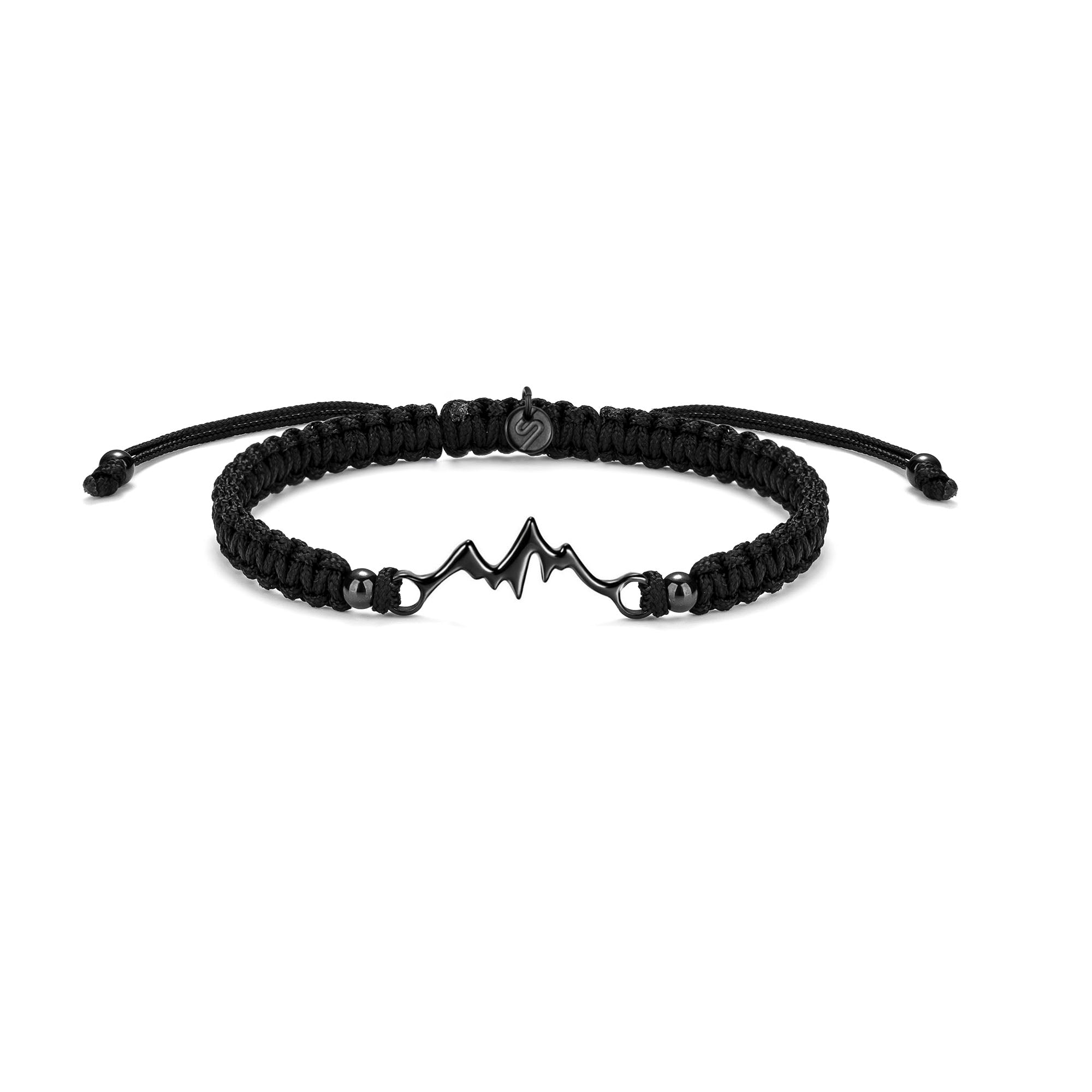 All Black Mountain Braided Pulsera