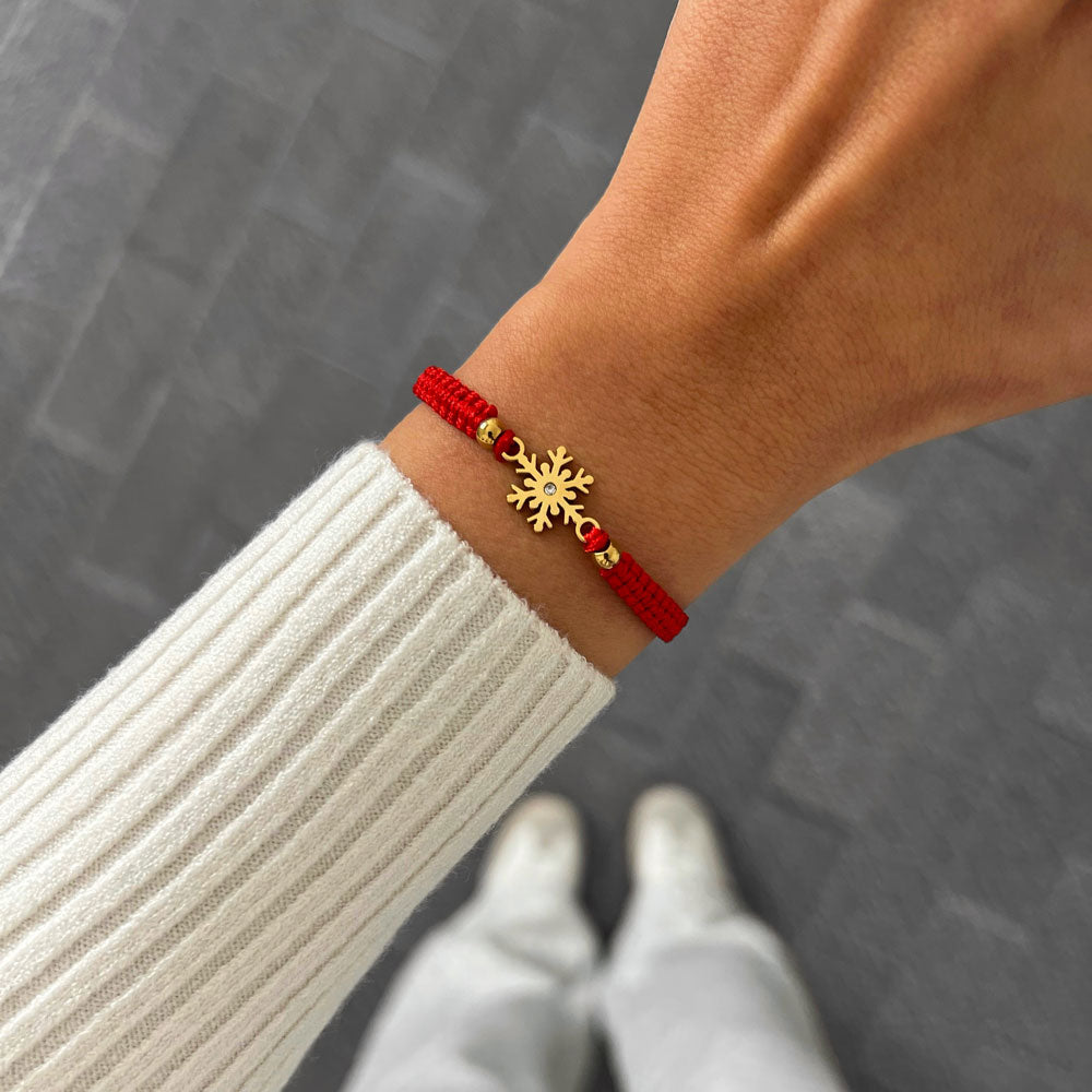 Magic Snowflake Braided Pulsera
