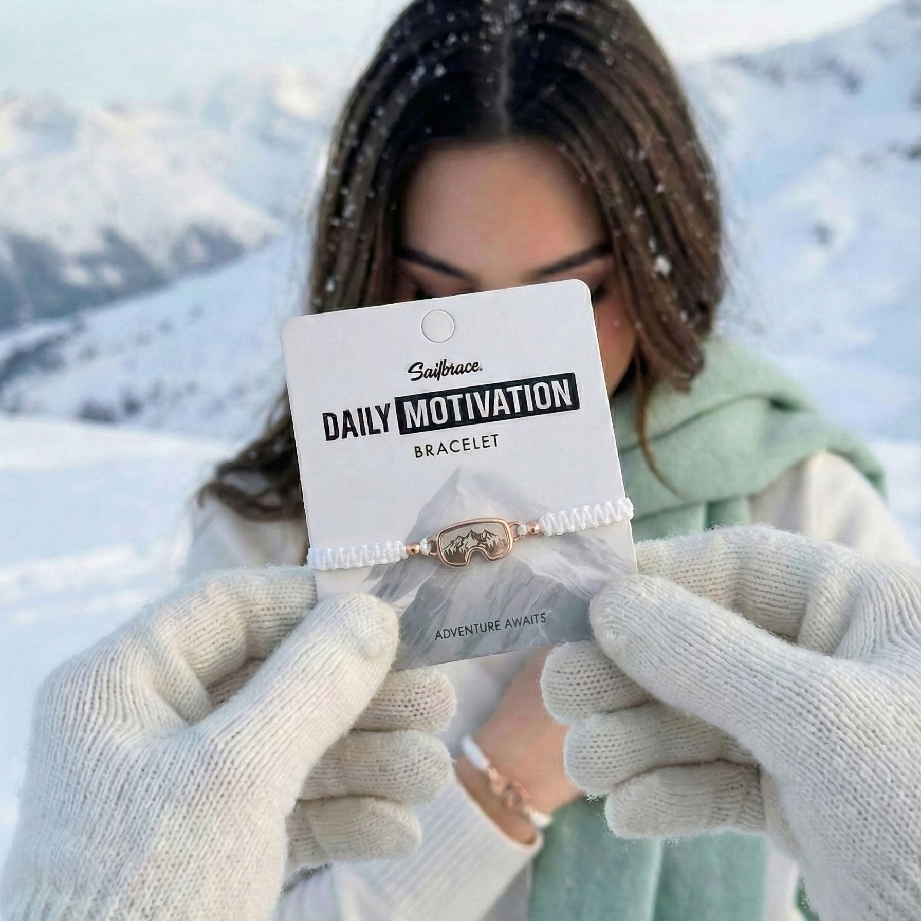 Rose Adventure Snow Goggle Braided Bracelet