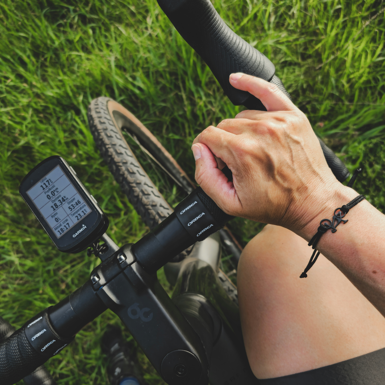 Black Road Bike Bracelet