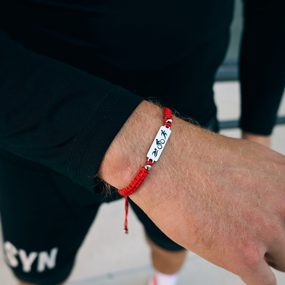 Iron Triathlon Braided Bracelet