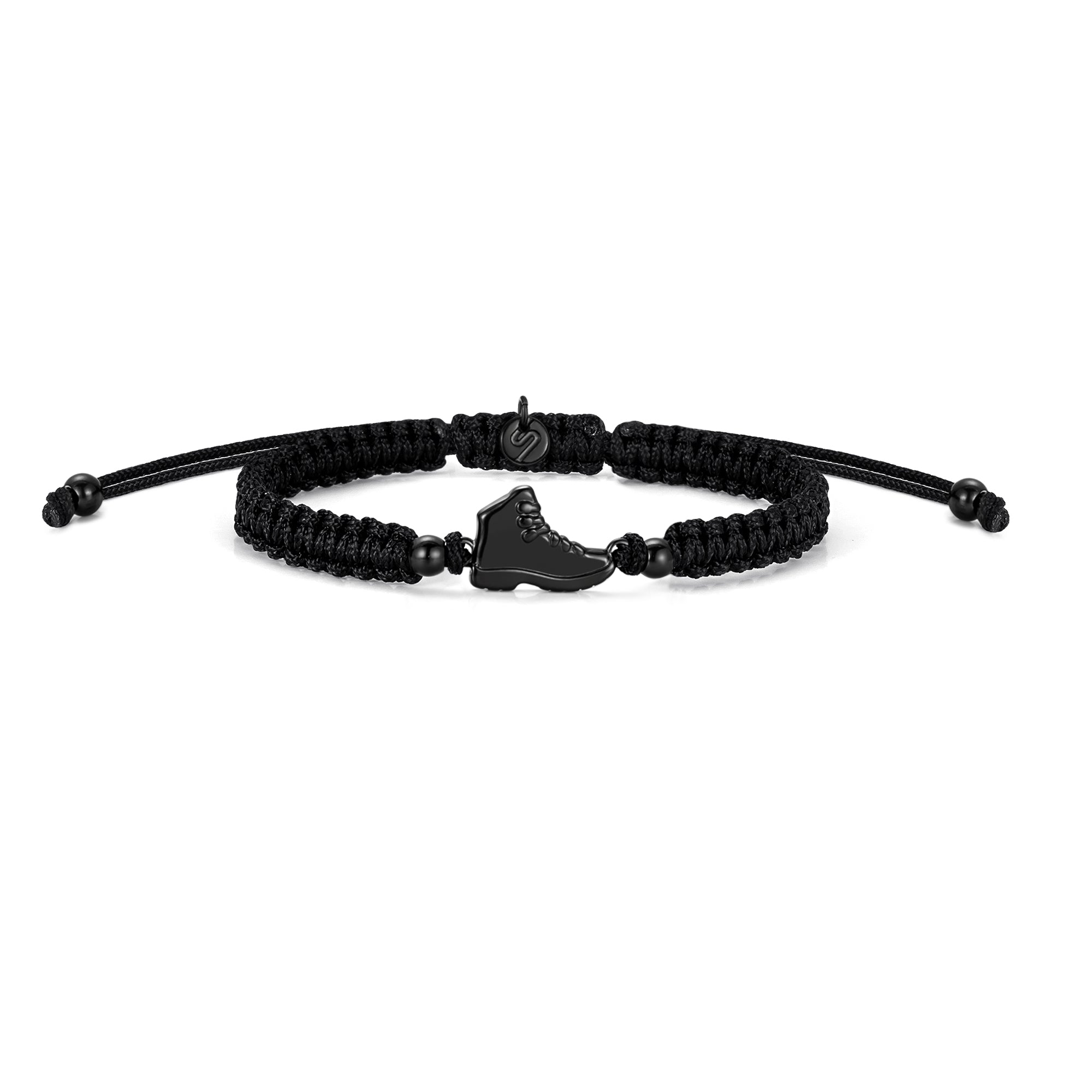 Bracelet tressé explorateur tout noir