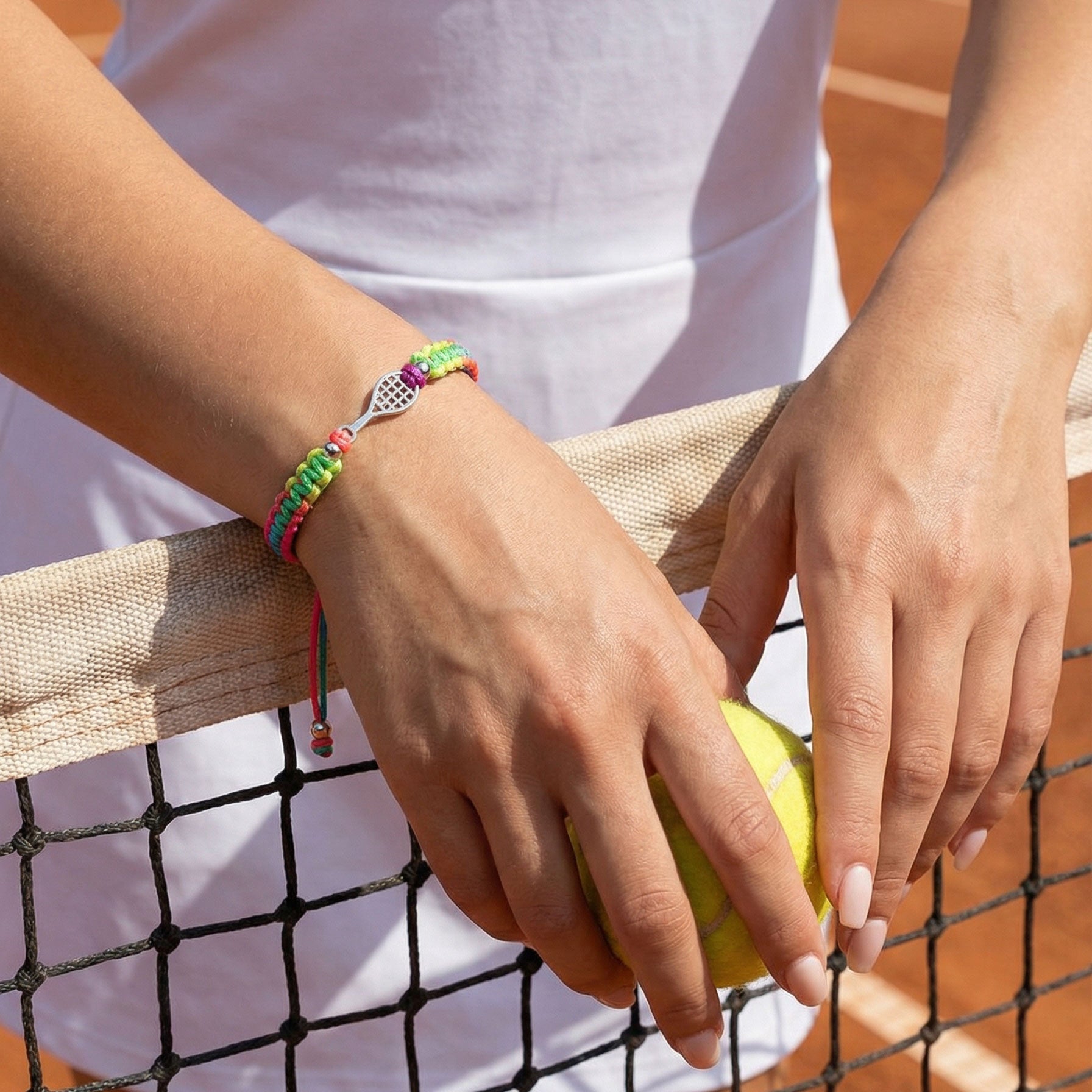 Silver Tennis CHROMATIC Braided Armband