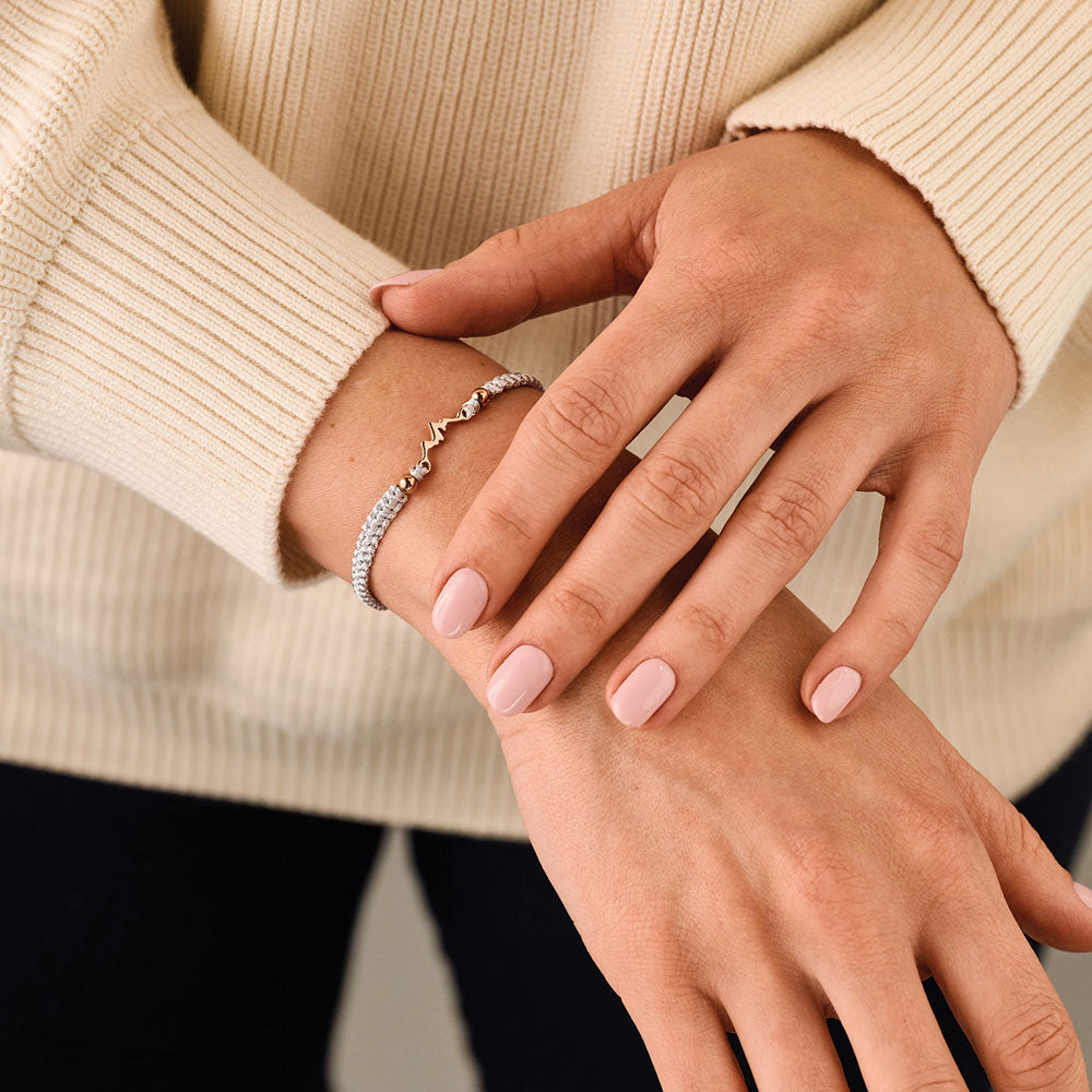 Rose Mountain Grey Braided Armband