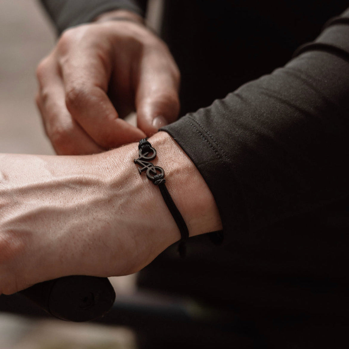 Black Road Bike Bracelet