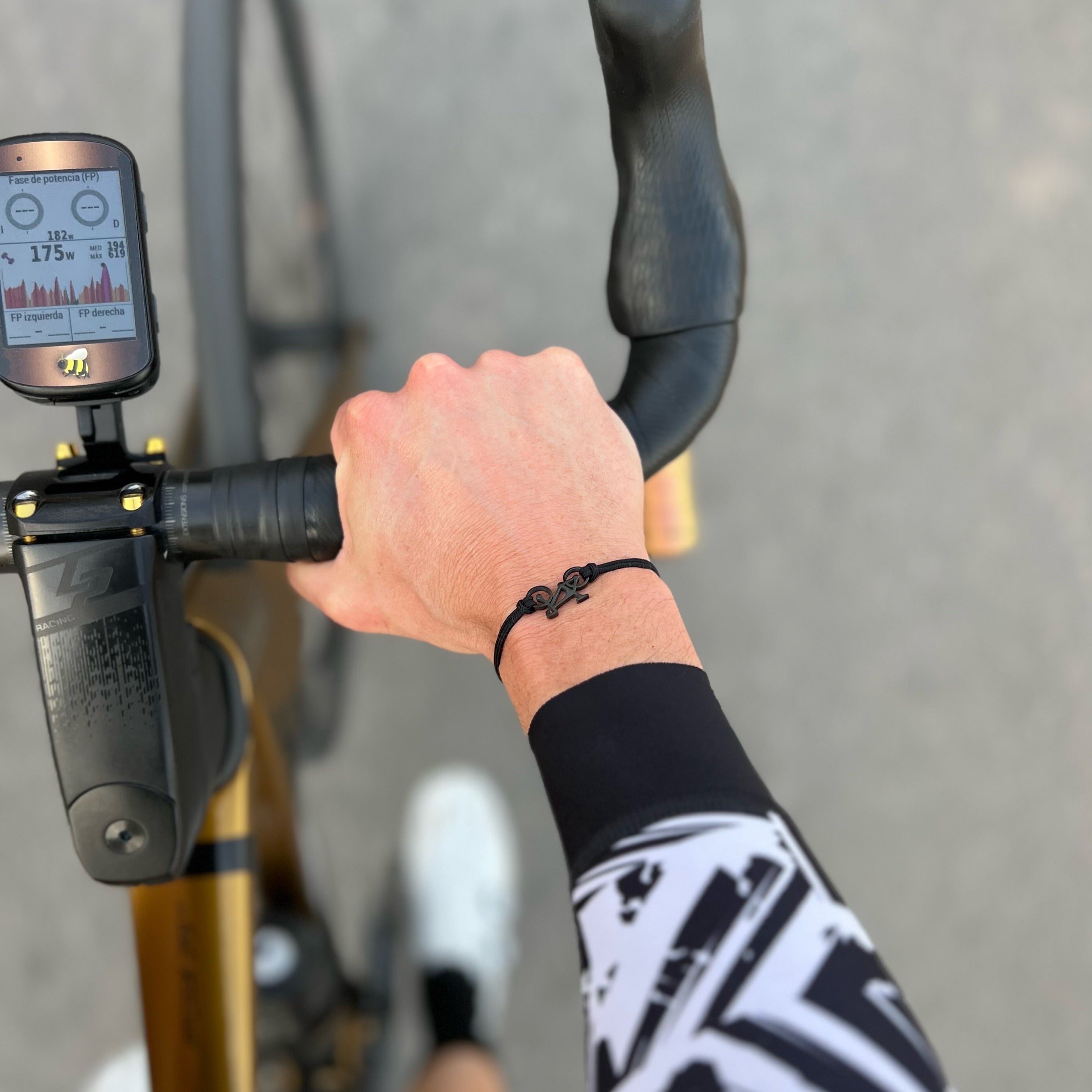 Black Road Bike Bracelet