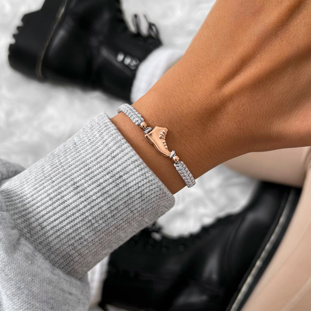 Rose Explorer graues geflochtenes Armband