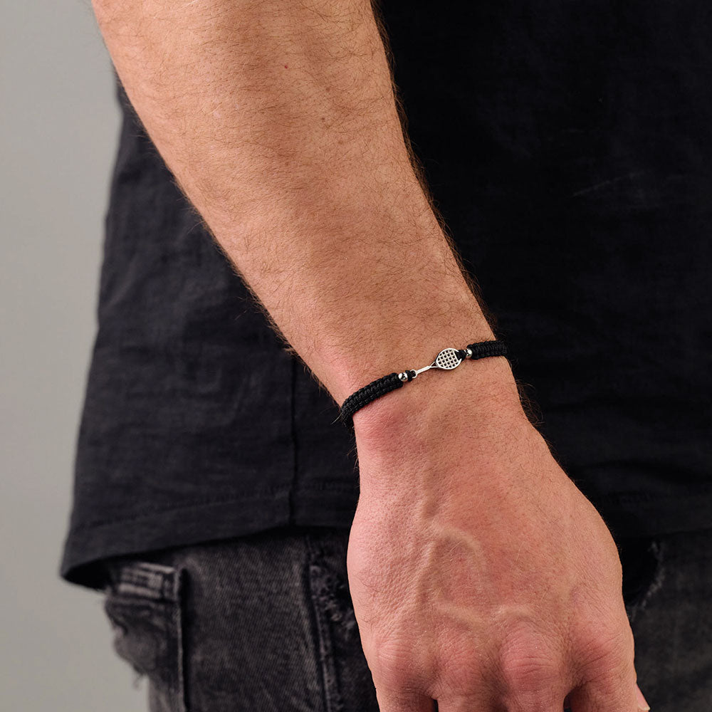 Silver Tennis Braided zapestnica