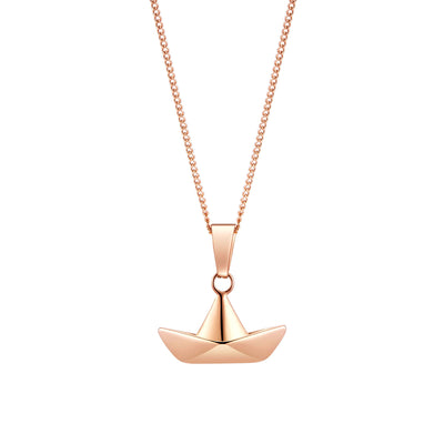 Papership Necklace Rose Gold plated