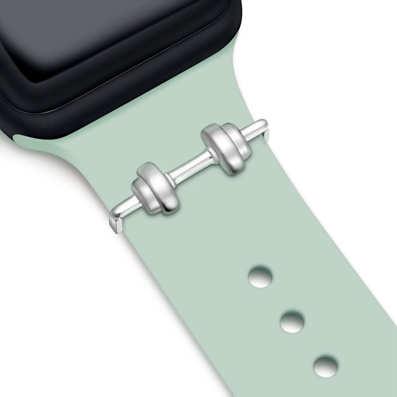 Charm de gimnasio plateado + banda