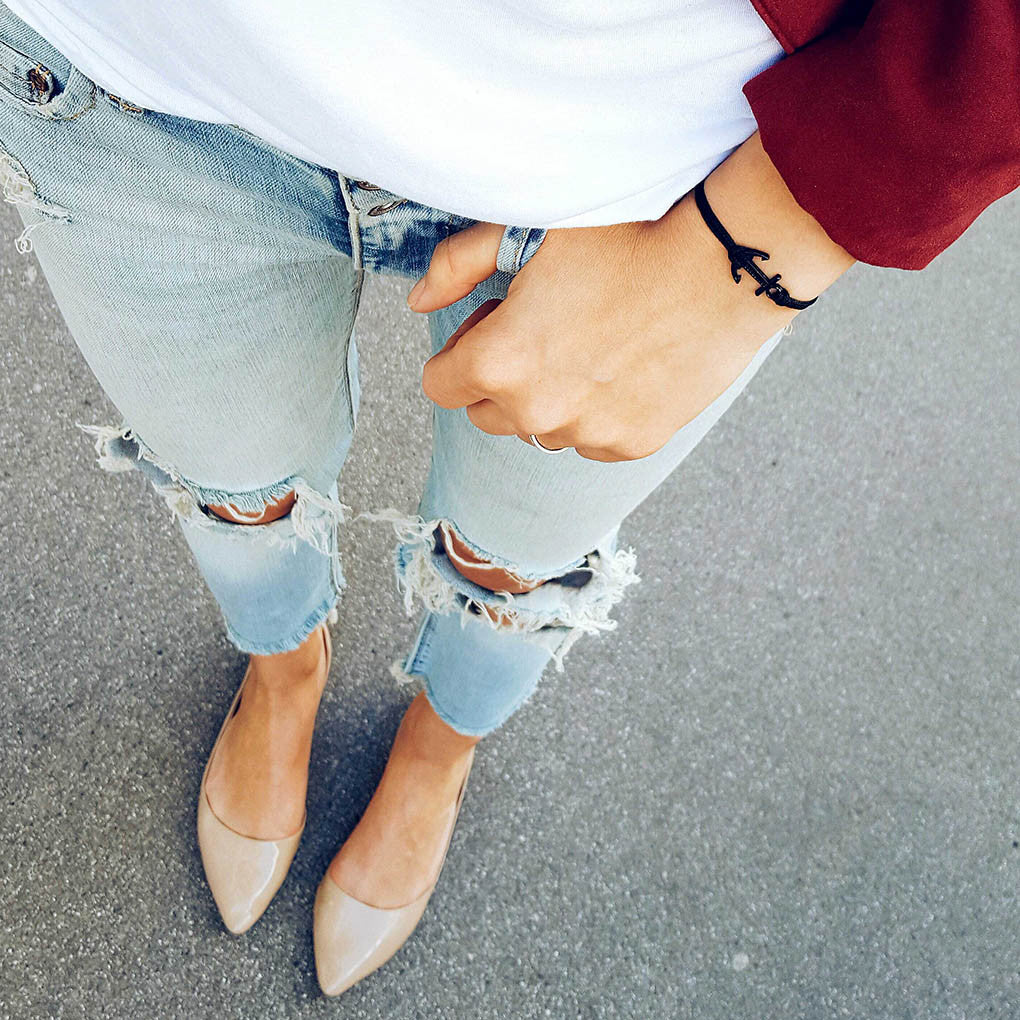 Coal Spaceblack Anchor Bracelet inspiration women