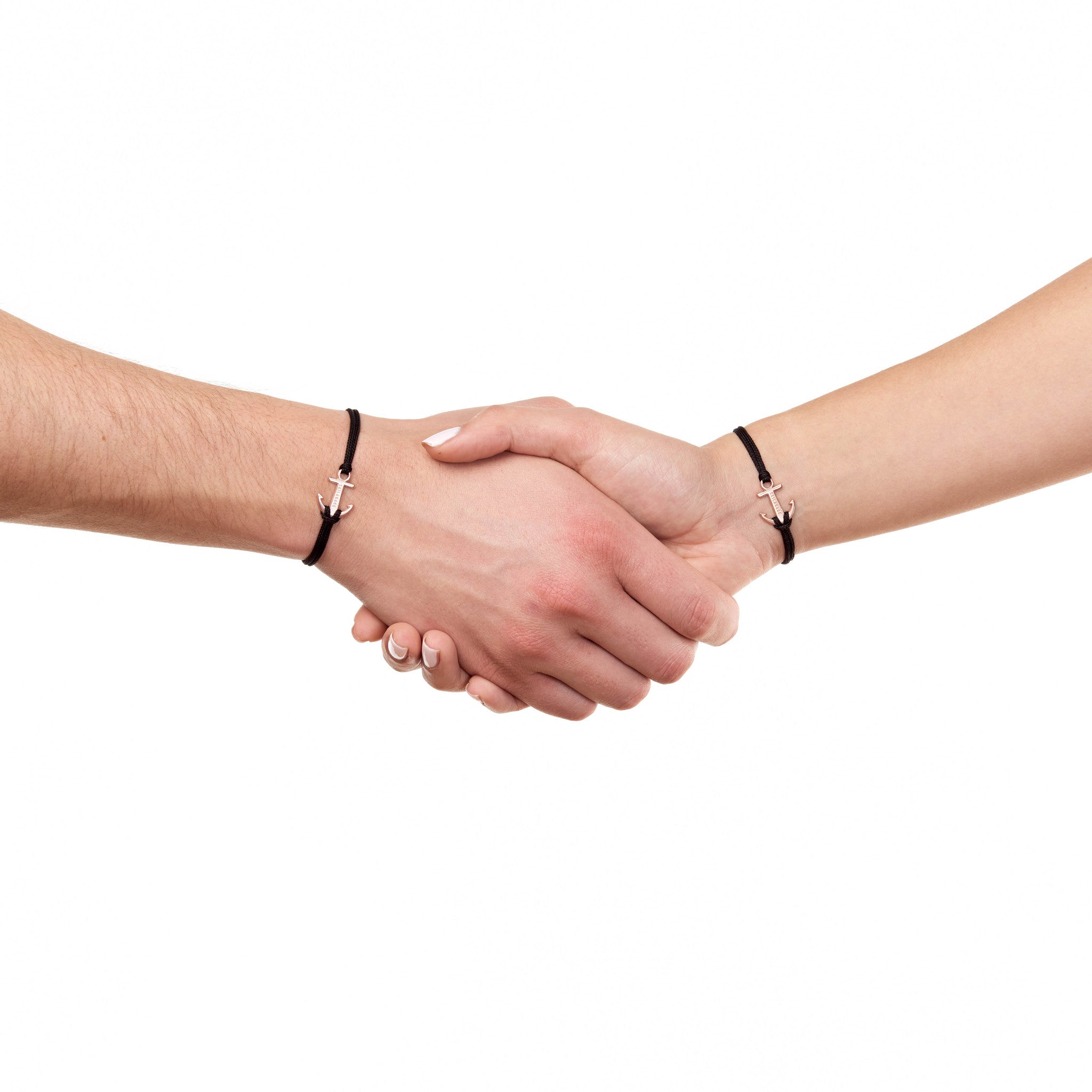 Rose Gold Black Anchor Bracelet friendship