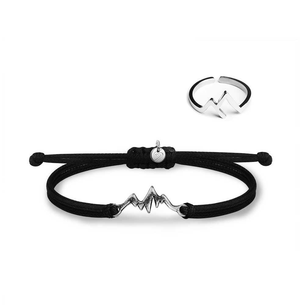 Silber Berg Armband/Ring Set