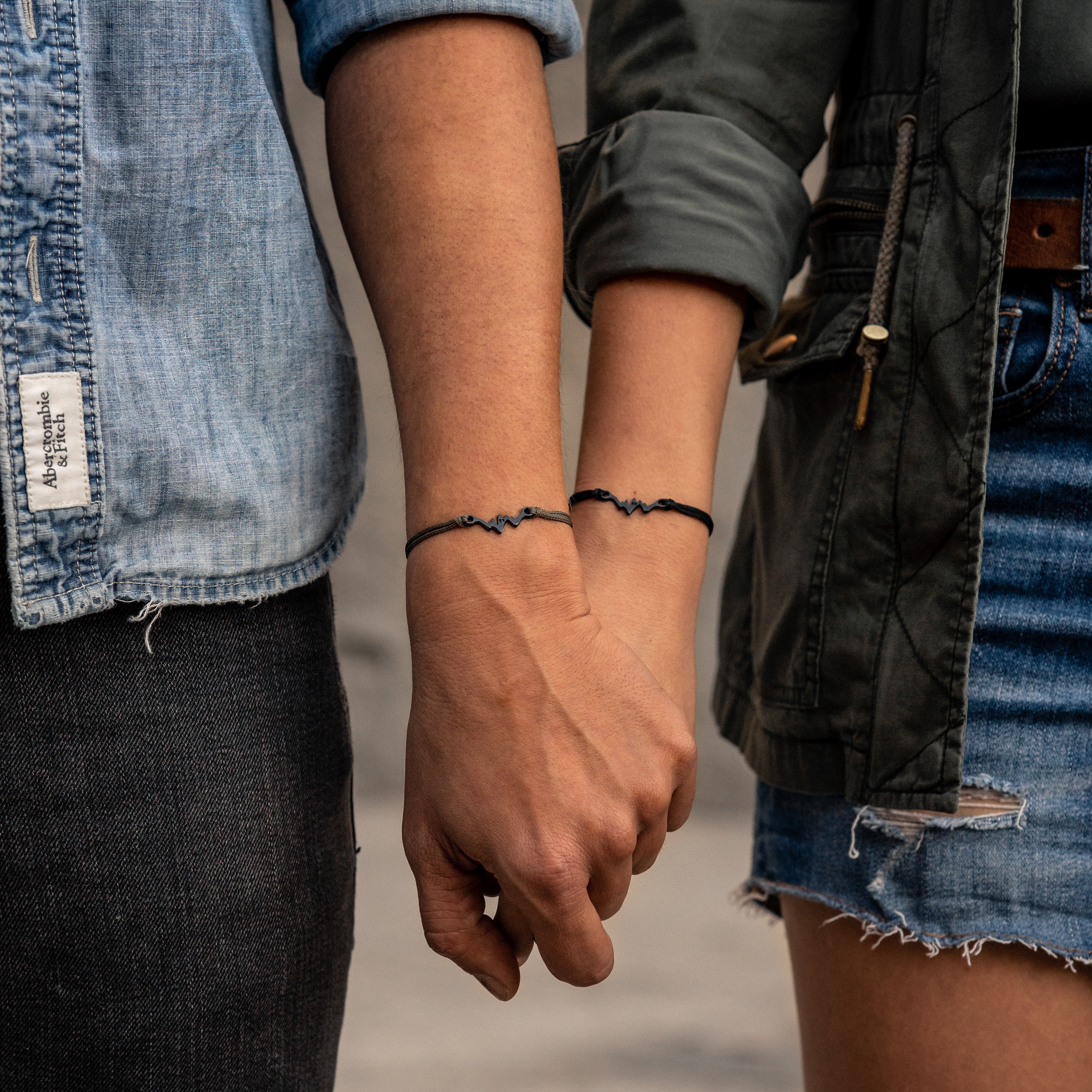 Berg Armband Schwarz Freundschaft