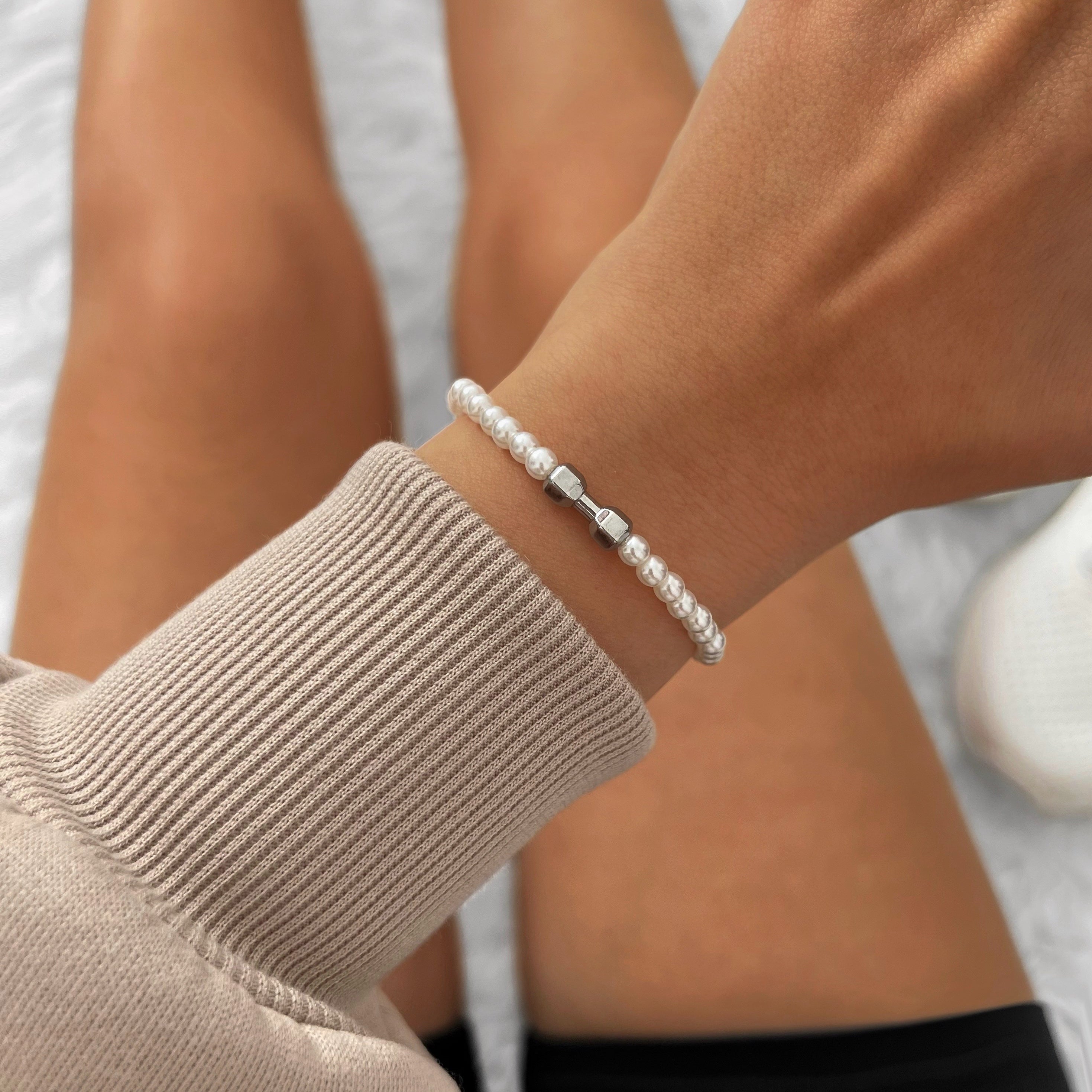 Pearl Pulsera Silver Gym Chain 