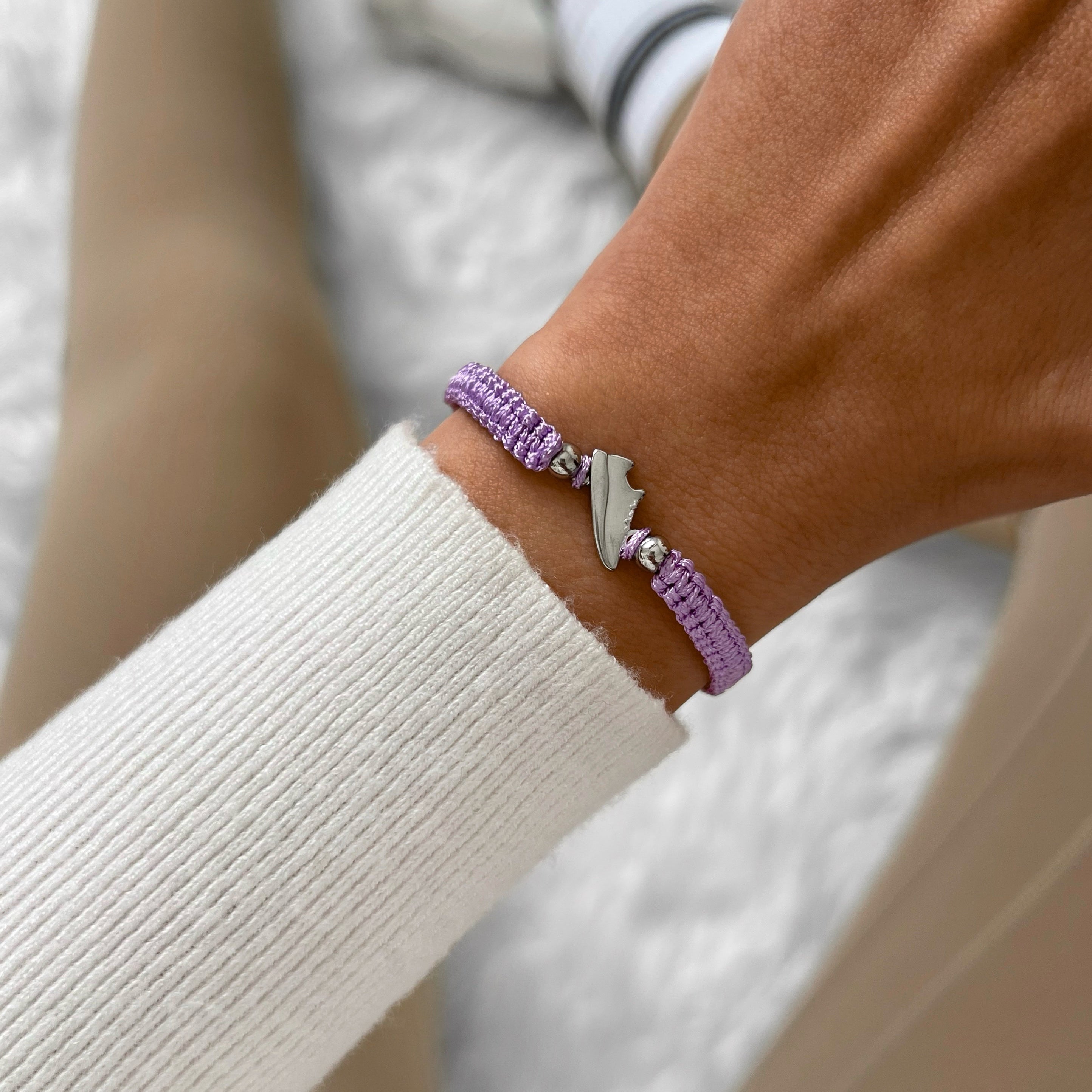 Silver Runner Lila Braided Bracelet