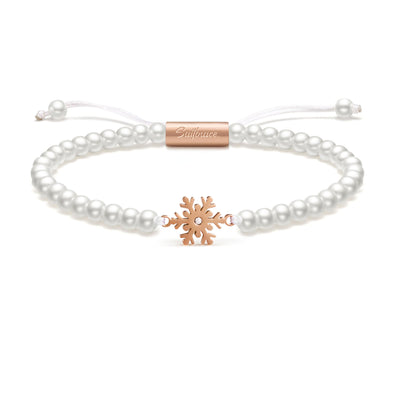 Pearl Frozen Snowflake Bracelet