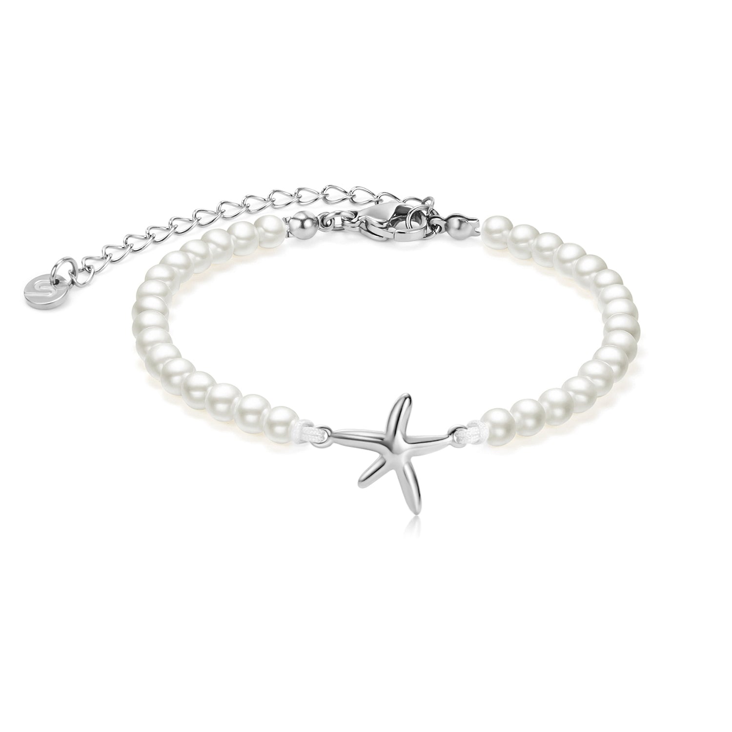 Pearl  Pulsera Silver Seastar Chain 