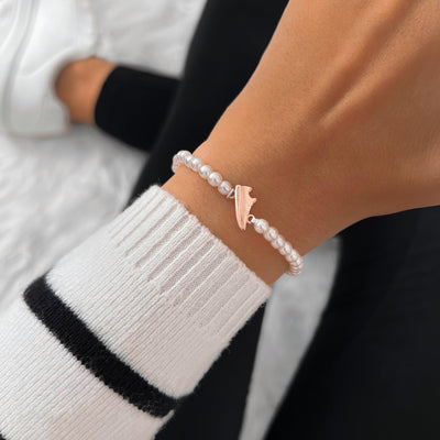 Pearl Rose Runner Chain Bracelet