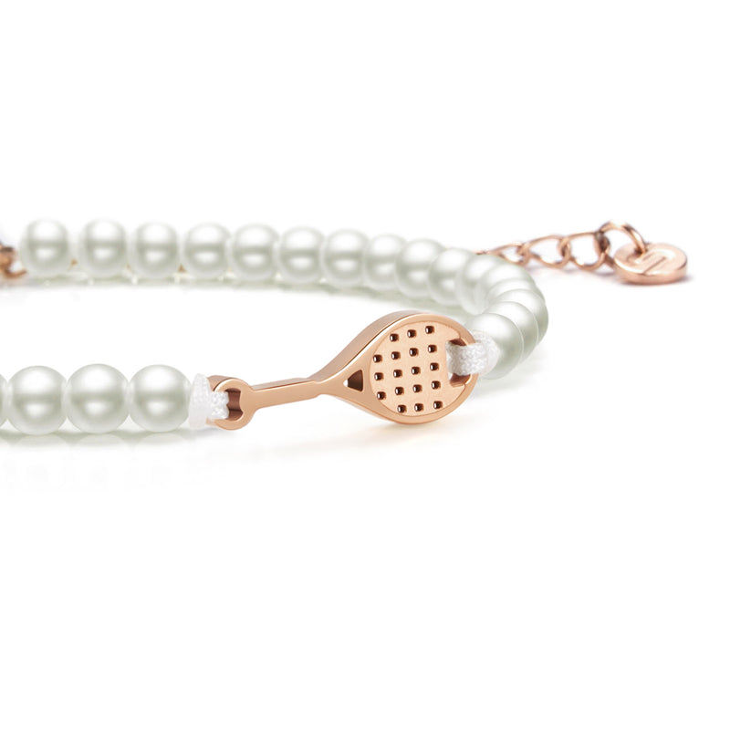 Pearl Rose Tennis Chain Bracelet