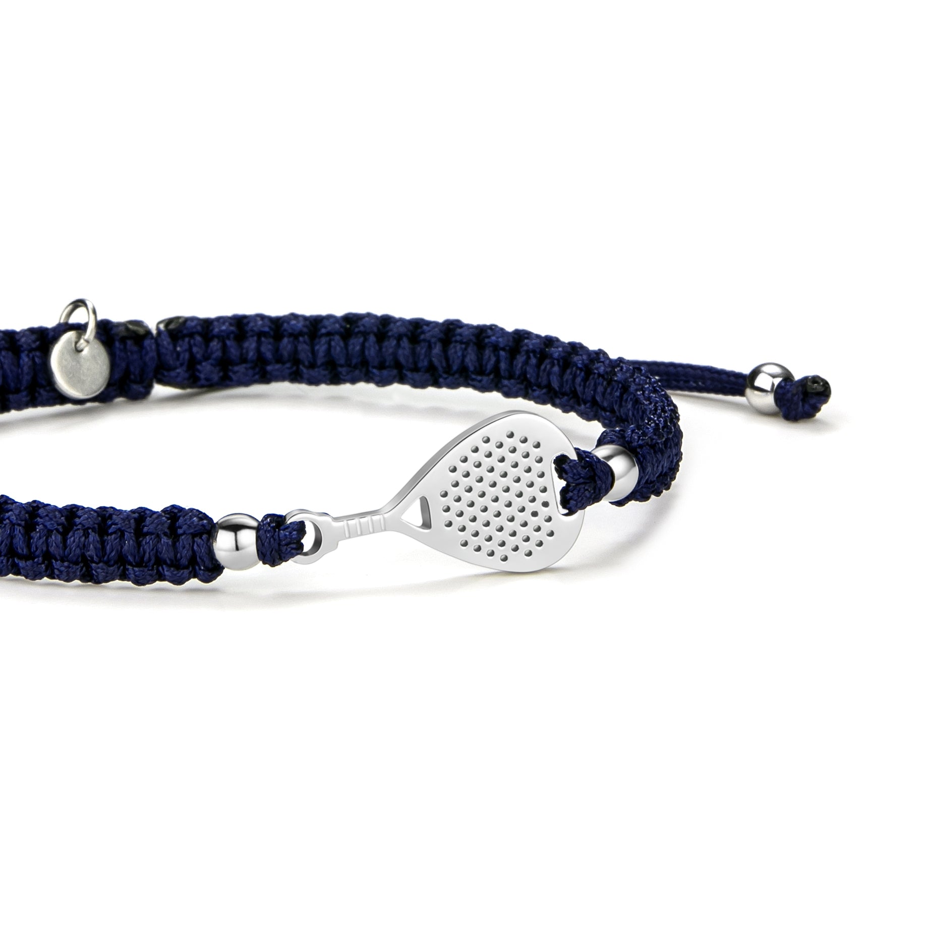 Silver Padel Royal Blue Braided zapestnica