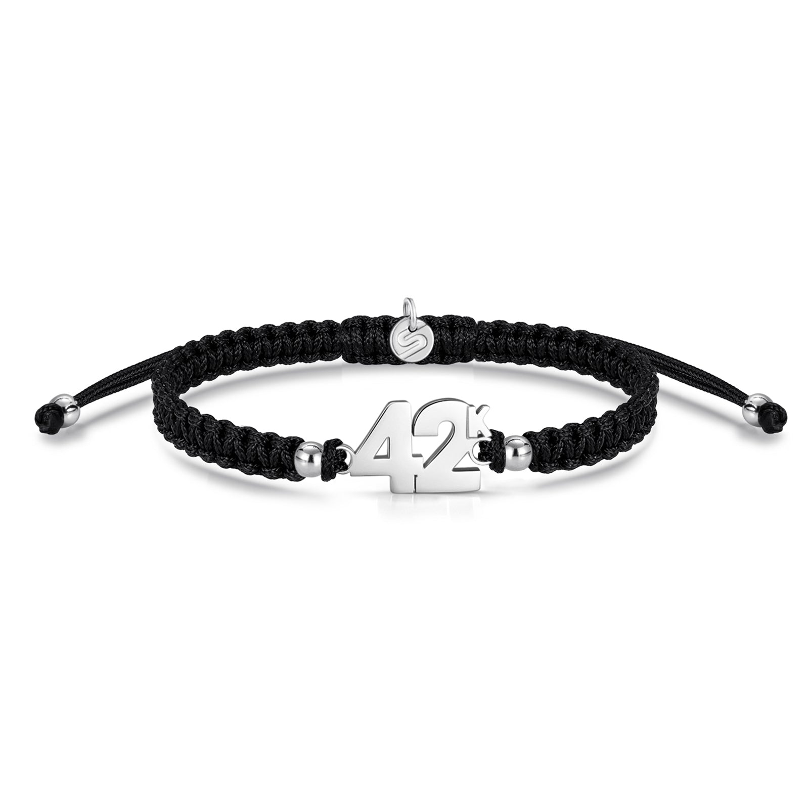 42K Black Braided Bracelet
