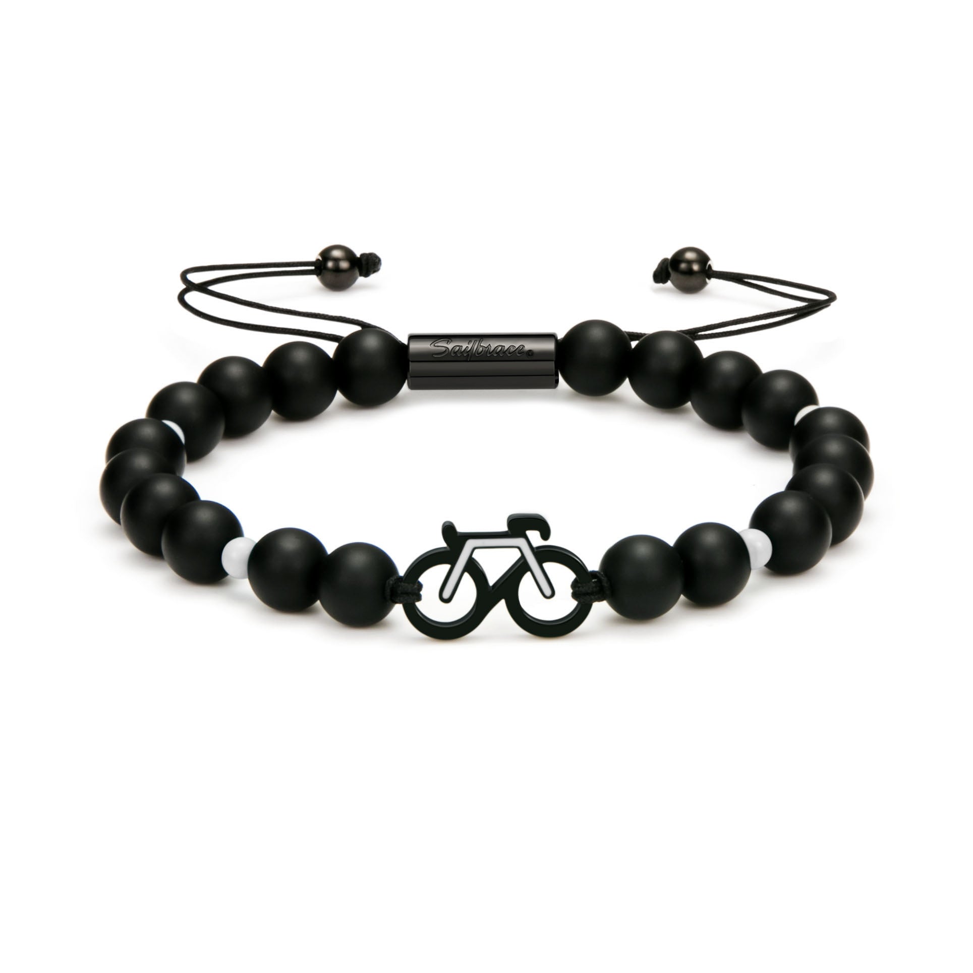 Monochrome Bike Beaded Bracelet