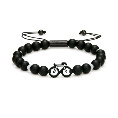 Monochrome Bike Beaded Bracelet