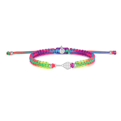 Silver Tennis CHROMATIC Braided Bracelet