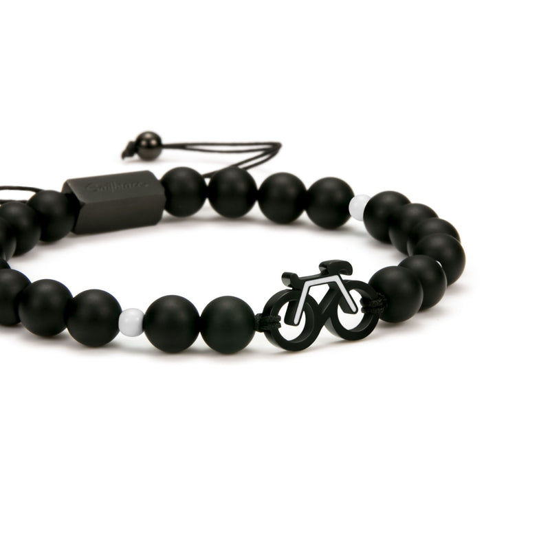 Monochrome Bike Beaded Bracelet