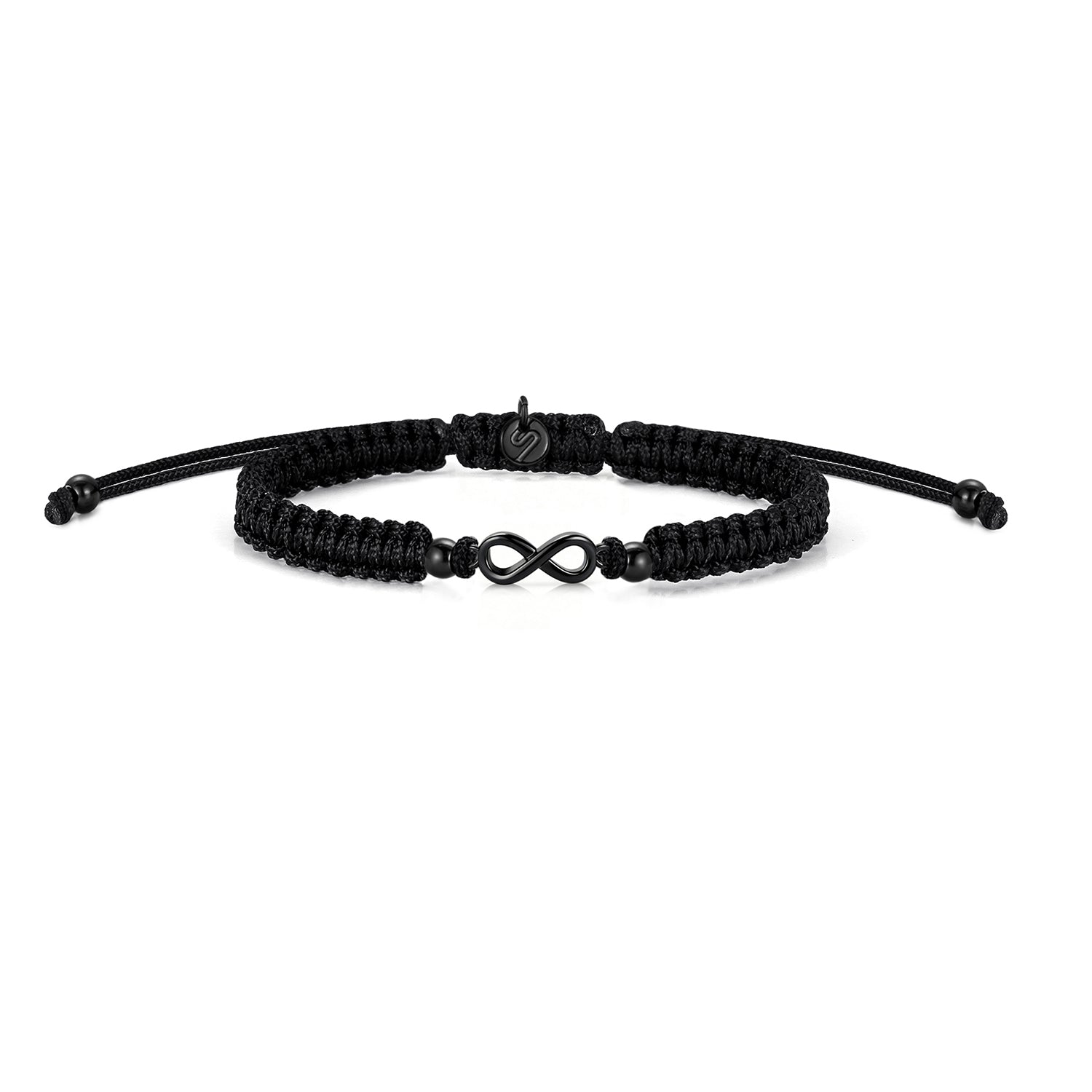Rose Infinity Grey Braided Armband