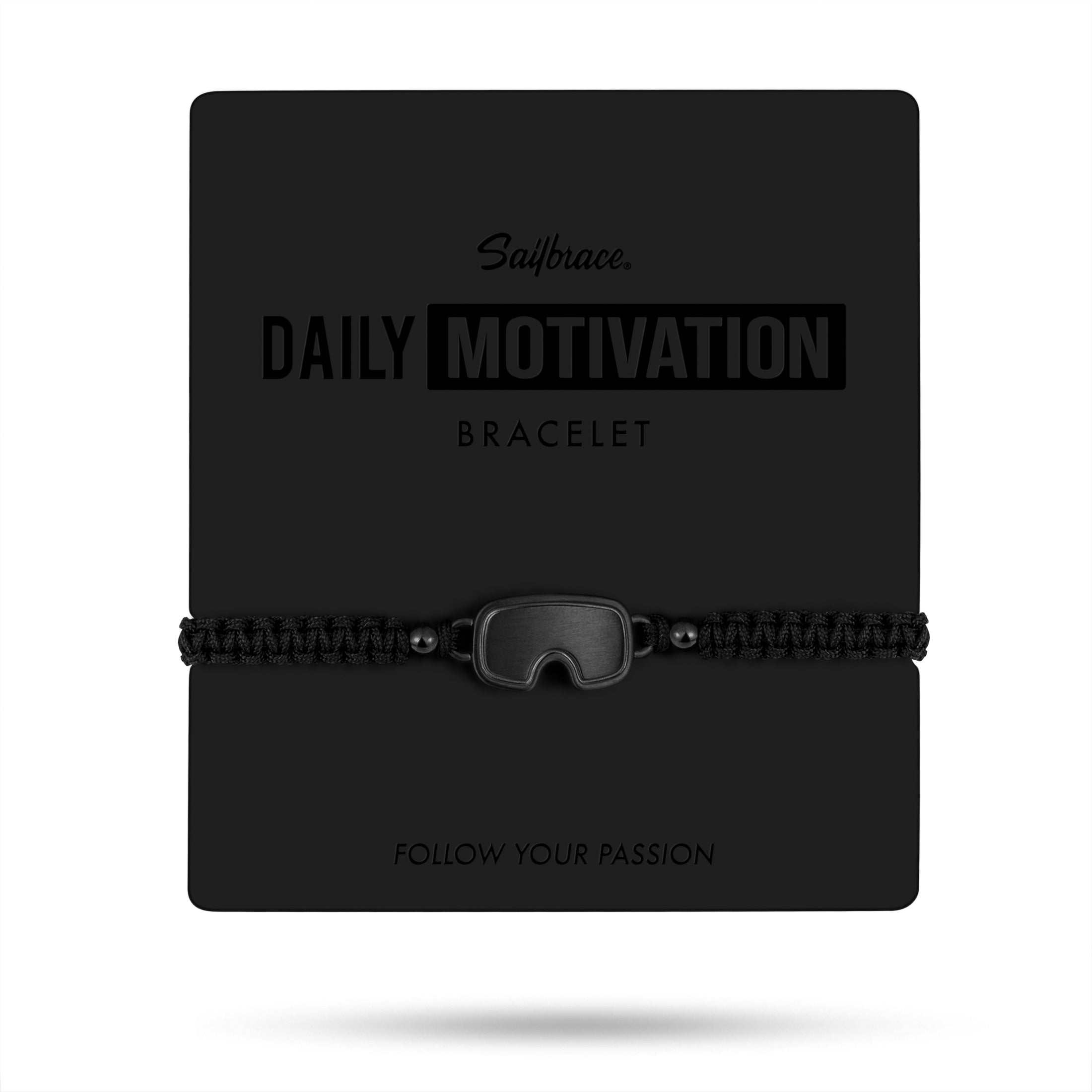 All Black Goggle Braided Bracelet