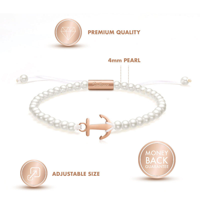 Pulsera Pearl Rose Anchor