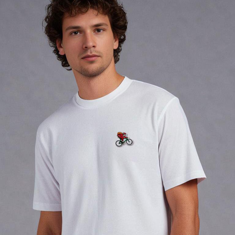 Moška majica Santa Biker v beli barvi